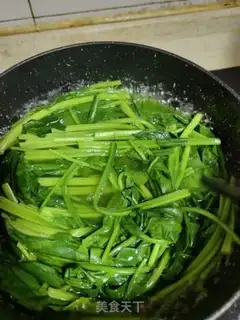 Make Water spinach step 4