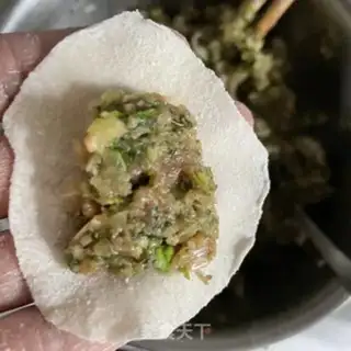 Make Celery beef dumplings step 7