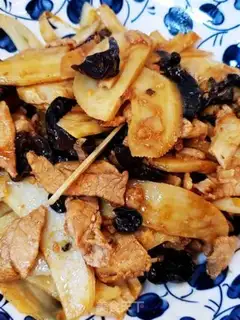 Make Lotus fried meat step 7