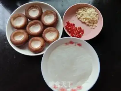 Make Garlic fan steamed mushrooms step 0