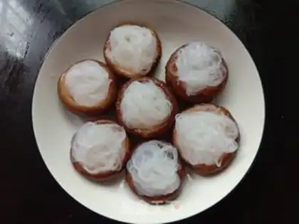 Make Garlic fan steamed mushrooms step 5