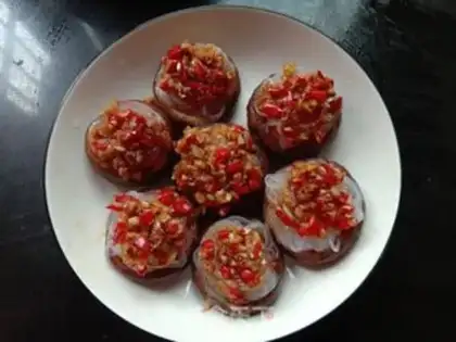 Make Garlic fan steamed mushrooms step 12