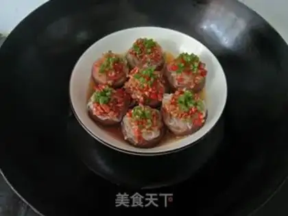 Make Garlic fan steamed mushrooms step 14