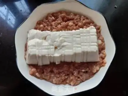 Make Tofu meatloaf steamed eggs step 3