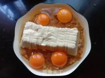 Make Tofu meatloaf steamed eggs step 4