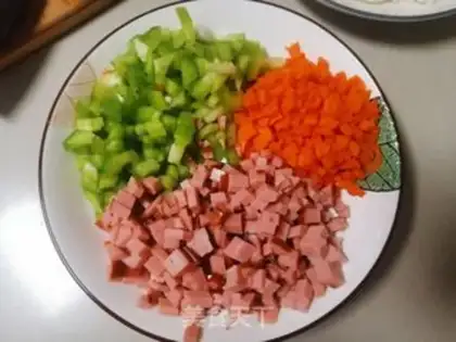 Make Ham and rice step 0