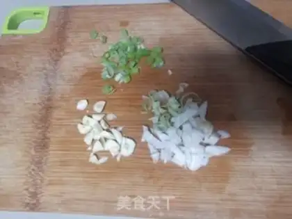Make Ham and rice step 2
