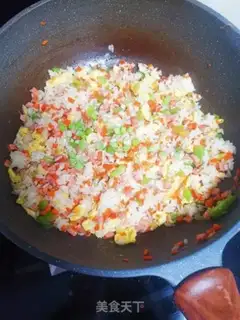 Make Ham and rice step 7