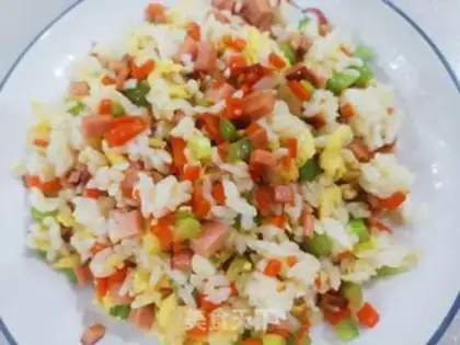 Make Ham and rice step 8
