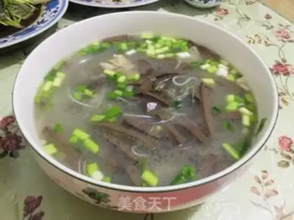 Make Duck blood fan lamb soup step 5