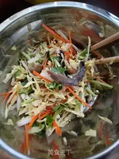 Make Cabbage with sea cucumber step 9