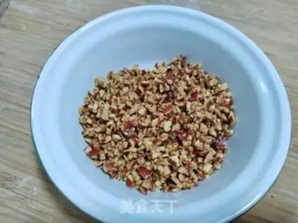 Make Red sugar date walnuts step 2