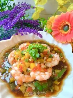 Make Garlic shrimp steamed potatoes step 9