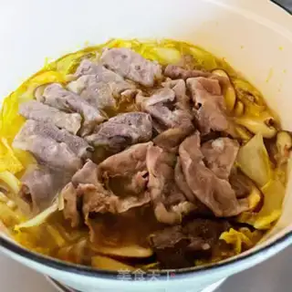 Make Gold tofu mushroom fat cow step 8