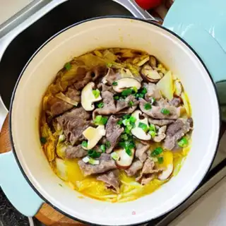 Make Gold tofu mushroom fat cow step 10