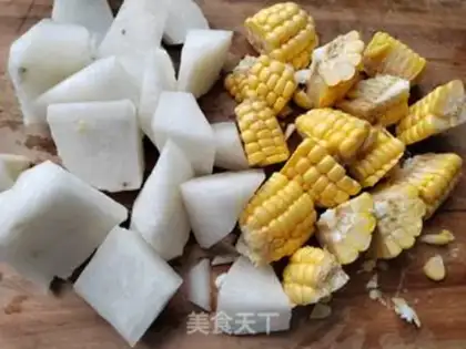Make The corn radish duck step 3