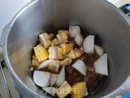 Make The corn radish duck step 4