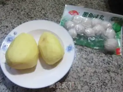 Make Fishballs with potatoes step 0