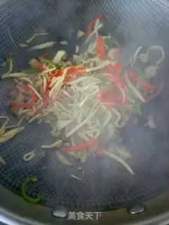 Make Twin pepper fried abalone mushroom step 6
