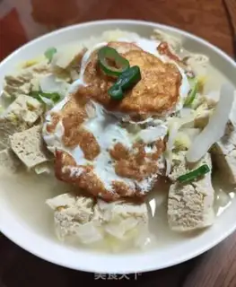 Make Bean-freeze tofu egg soup step 7