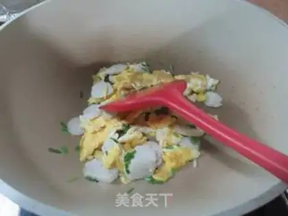 Make Fishball fried eggs step 5