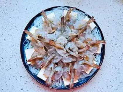 Make ♪ Flowers with rich garlic shrimp ♪ step 8