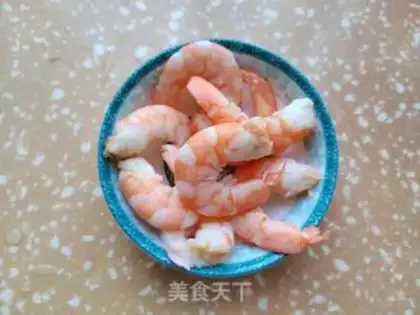 Make Shrimp fried blue step 2