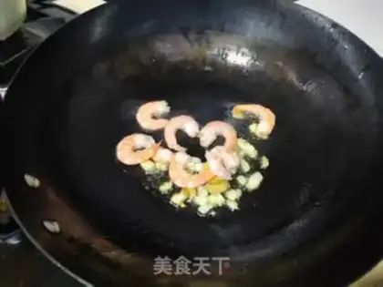 Make Shrimp fried blue step 4