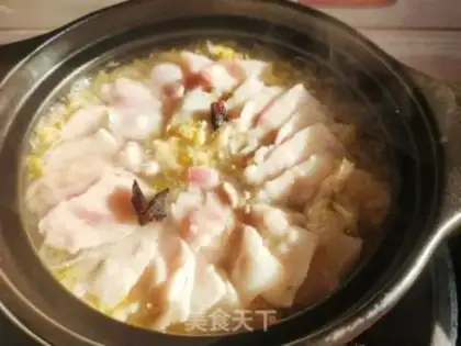 Make Sour sauce and white meat step 5