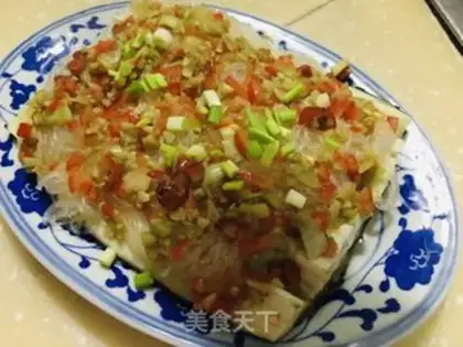 Make Garlic chili steamed eggplant fans step 6