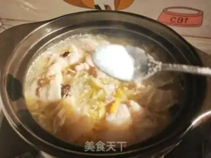 Make Sour sauce and white meat step 6