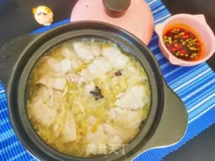 Make Sour sauce and white meat step 7