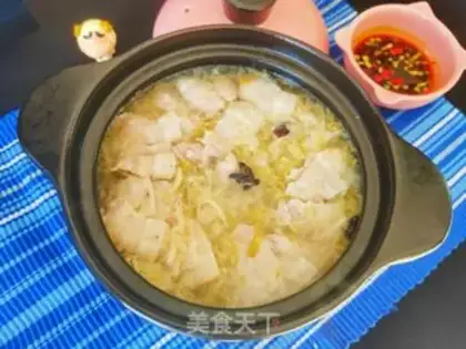 Make Sour sauce and white meat step 8