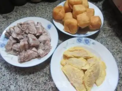 Make Egg dumplings, tofu ribs step 0