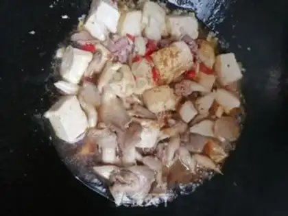 Make Tofu with mushrooms step 5