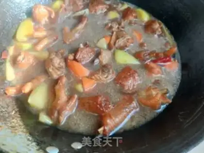 Make Carrot potatoes, chicken wings step 16