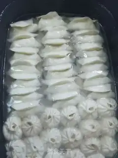 Make A dumpling pan and a bun step 19
