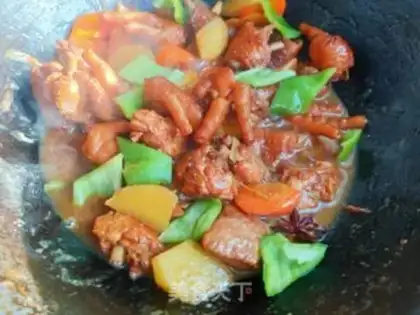 Make Carrot potatoes, chicken wings step 17