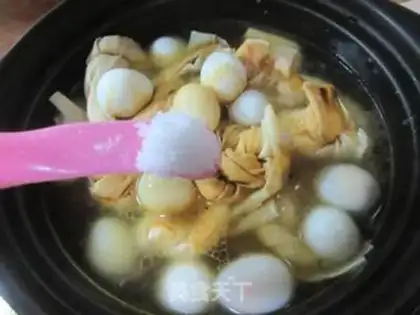Make The quail egg leaves step 8
