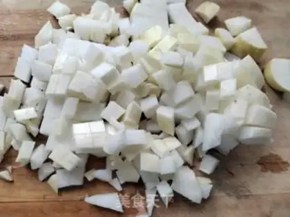 Make The meat and radish tofu step 1