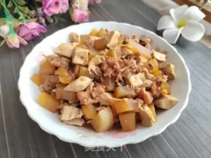 Make The meat and radish tofu step 9