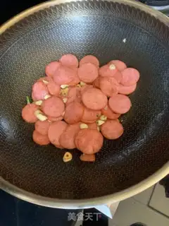 Make The ham hand tore the vegetables step 5