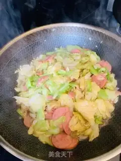 Make The ham hand tore the vegetables step 8