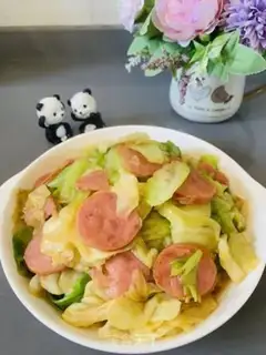 Make The ham hand tore the vegetables step 9