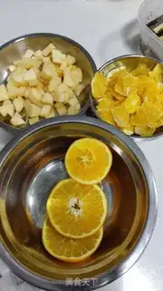 Make Orange apple tea step 1