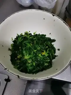 Make Spinach with soybeans step 2