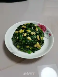 Make Spinach with soybeans step 7