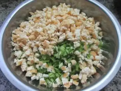 Make Tofu tofu celery dumplings step 5