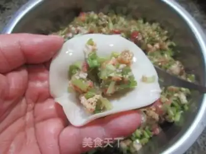 Make Tofu tofu celery dumplings step 10