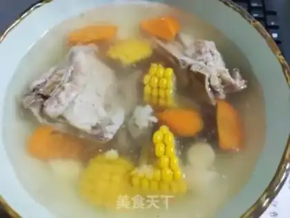 Make Carrot mountain medicine corn ribs soup step 6